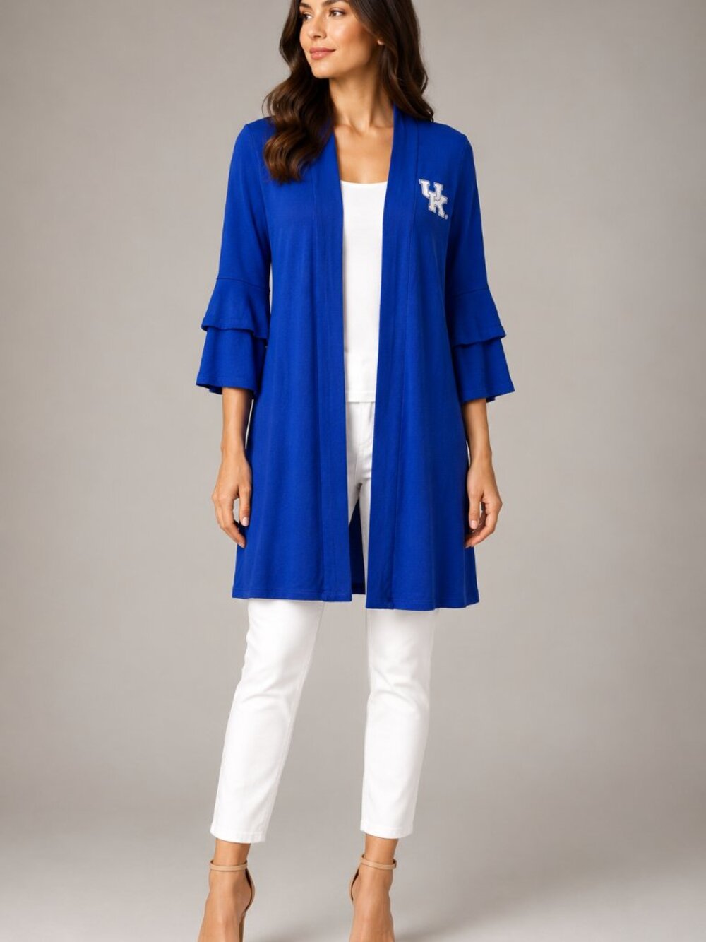 Gameday Couture Kentucky Wildcats Royal Blue Ruffle Sleeve Cardigan S